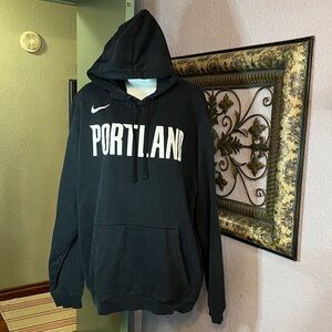 Nike Black Hoodie with White Logo